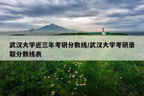 武汉大学近三年考研分数线/武汉大学考研录取分数线表