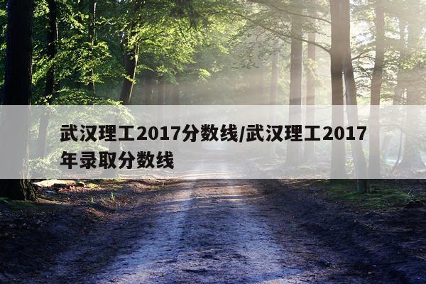 武汉理工2017分数线/武汉理工2017年录取分数线