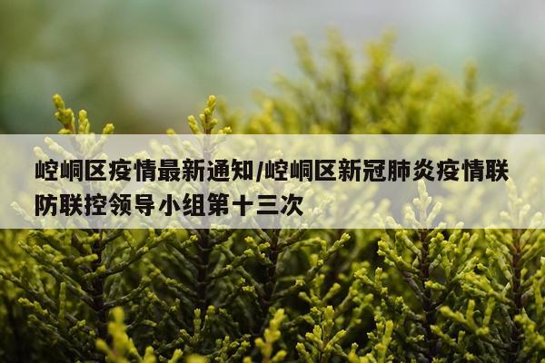 崆峒区疫情最新通知/崆峒区新冠肺炎疫情联防联控领导小组第十三次