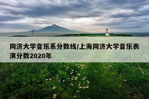 同济大学音乐系分数线/上海同济大学音乐表演分数2020年