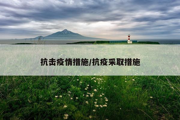 抗击疫情措施/抗疫采取措施