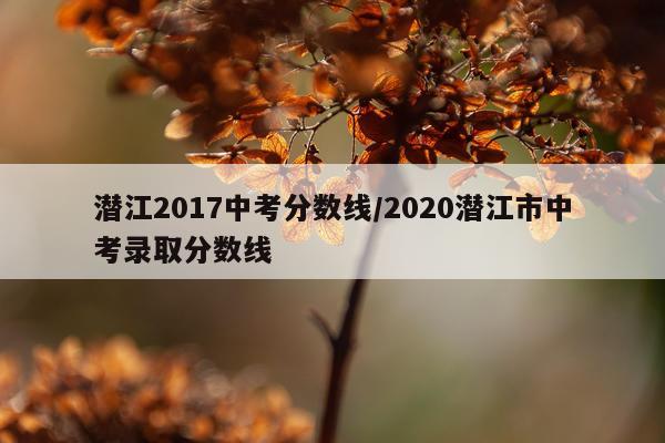 潜江2017中考分数线/2020潜江市中考录取分数线