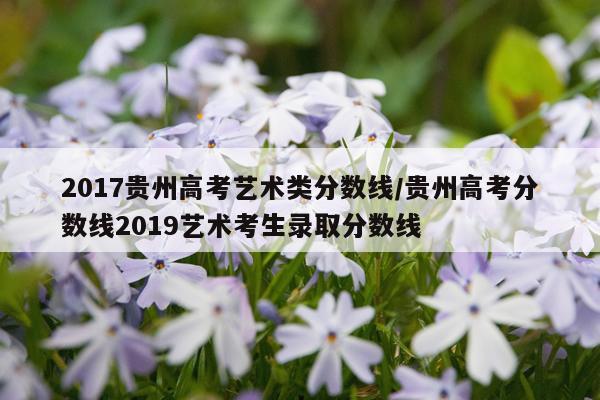 2017贵州高考艺术类分数线/贵州高考分数线2019艺术考生录取分数线