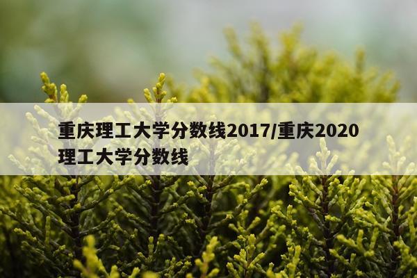 重庆理工大学分数线2017/重庆2020理工大学分数线