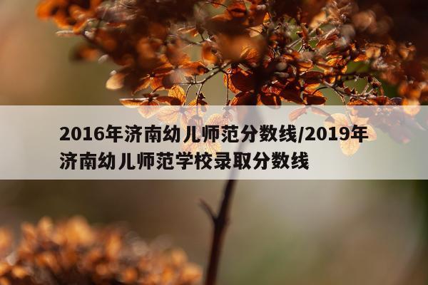 2016年济南幼儿师范分数线/2019年济南幼儿师范学校录取分数线