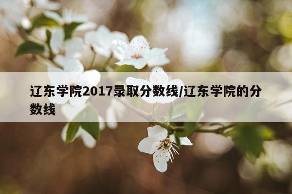 辽东学院2017录取分数线/辽东学院的分数线