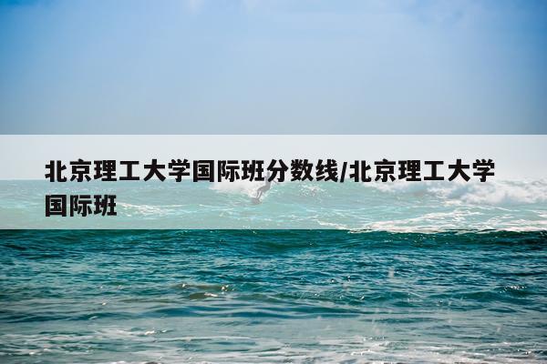 北京理工大学国际班分数线/北京理工大学 国际班