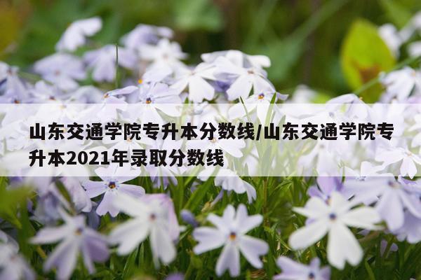 山东交通学院专升本分数线/山东交通学院专升本2021年录取分数线