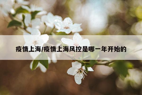 疫情上海/疫情上海风控是哪一年开始的