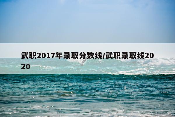 武职2017年录取分数线/武职录取线2020