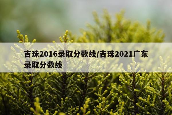 吉珠2016录取分数线/吉珠2021广东录取分数线