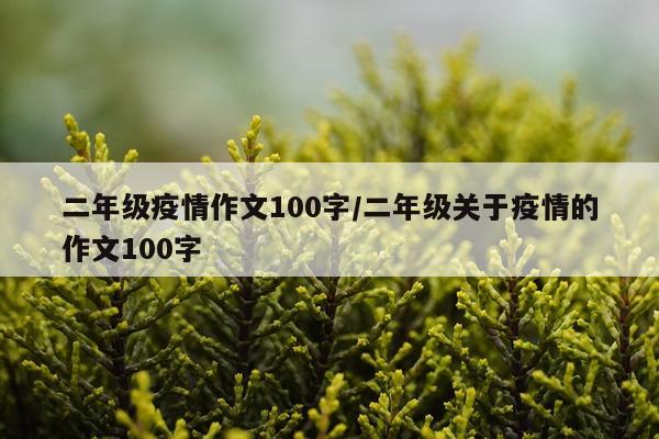 二年级疫情作文100字/二年级关于疫情的作文100字