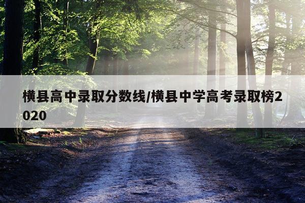 横县高中录取分数线/横县中学高考录取榜2020
