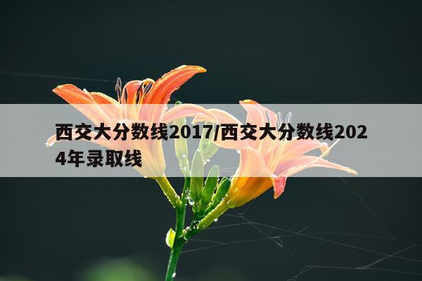 西交大分数线2017/西交大分数线2024年录取线