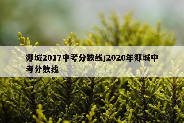 郯城2017中考分数线/2020年郯城中考分数线