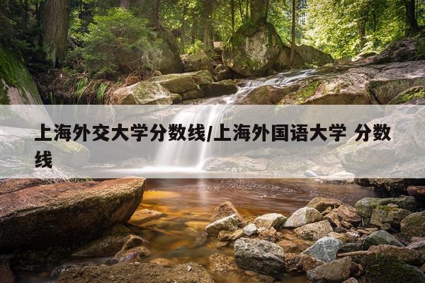 上海外交大学分数线/上海外国语大学 分数线