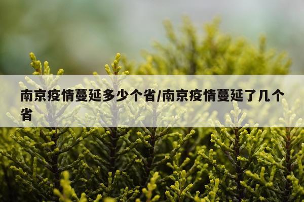 南京疫情蔓延多少个省/南京疫情蔓延了几个省