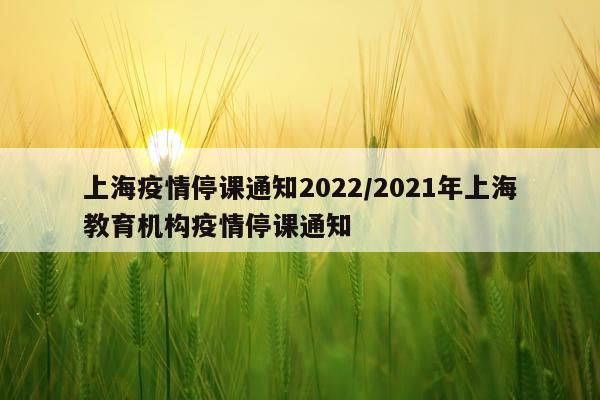 上海疫情停课通知2022/2021年上海教育机构疫情停课通知