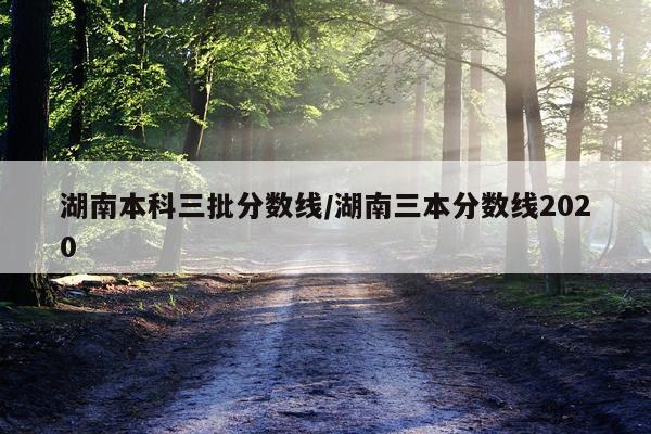 湖南本科三批分数线/湖南三本分数线2020
