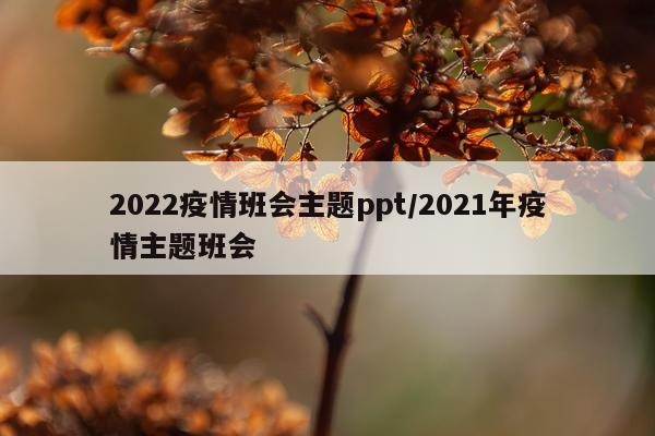 2022疫情班会主题ppt/2021年疫情主题班会