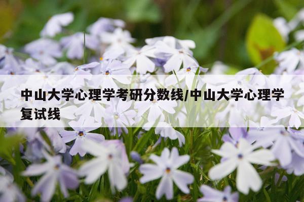 中山大学心理学考研分数线/中山大学心理学复试线