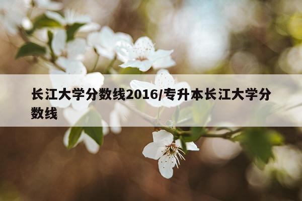 长江大学分数线2016/专升本长江大学分数线