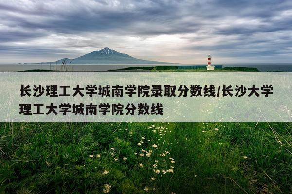 长沙理工大学城南学院录取分数线/长沙大学理工大学城南学院分数线