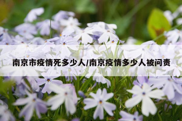 南京市疫情死多少人/南京疫情多少人被问责