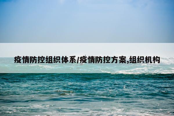 疫情防控组织体系/疫情防控方案,组织机构