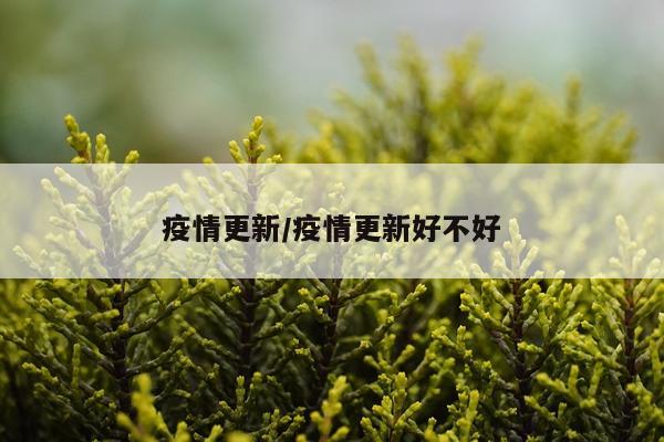 疫情更新/疫情更新好不好