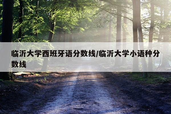 临沂大学西班牙语分数线/临沂大学小语种分数线
