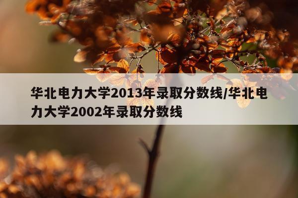华北电力大学2013年录取分数线/华北电力大学2002年录取分数线