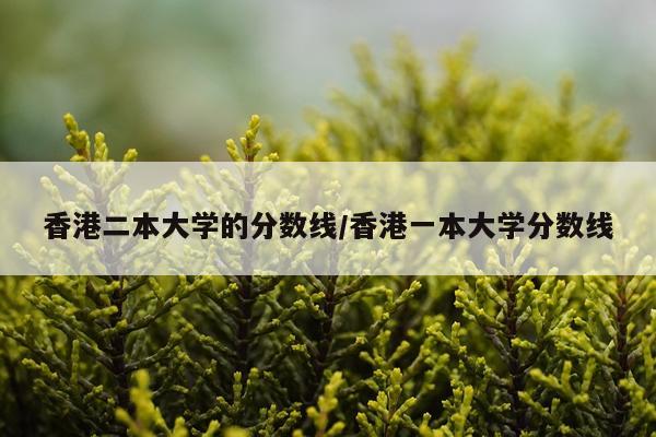香港二本大学的分数线/香港一本大学分数线