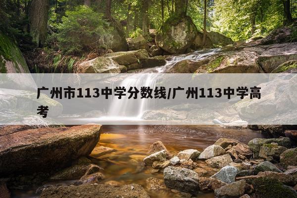 广州市113中学分数线/广州113中学高考