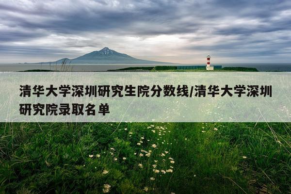 清华大学深圳研究生院分数线/清华大学深圳研究院录取名单