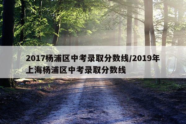 2017杨浦区中考录取分数线/2019年上海杨浦区中考录取分数线
