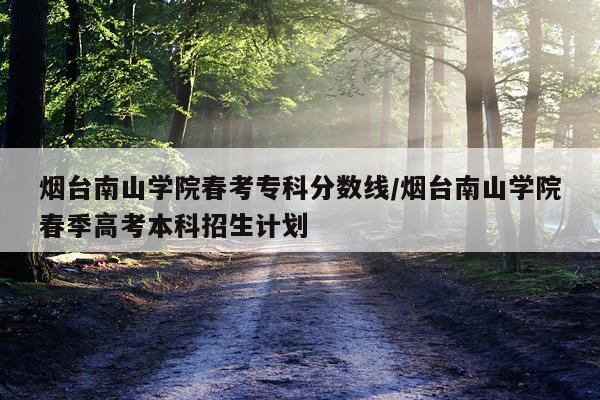 烟台南山学院春考专科分数线/烟台南山学院春季高考本科招生计划
