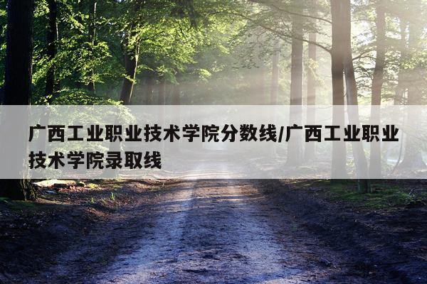 广西工业职业技术学院分数线/广西工业职业技术学院录取线