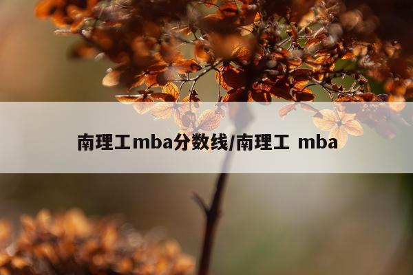 南理工mba分数线/南理工 mba