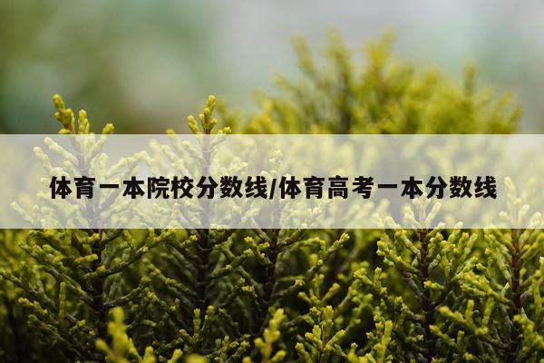体育一本院校分数线/体育高考一本分数线