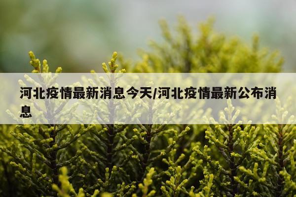 河北疫情最新消息今天/河北疫情最新公布消息