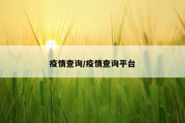 疫情查询/疫情查询平台