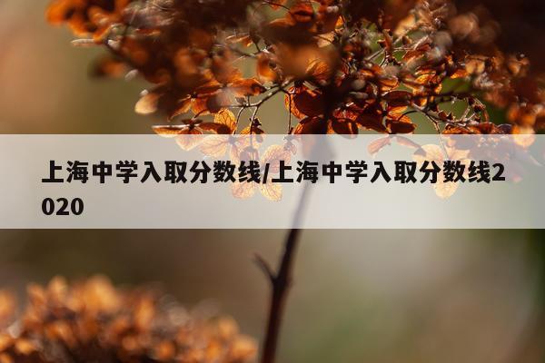 上海中学入取分数线/上海中学入取分数线2020