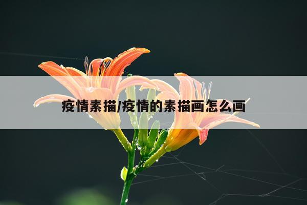 疫情素描/疫情的素描画怎么画