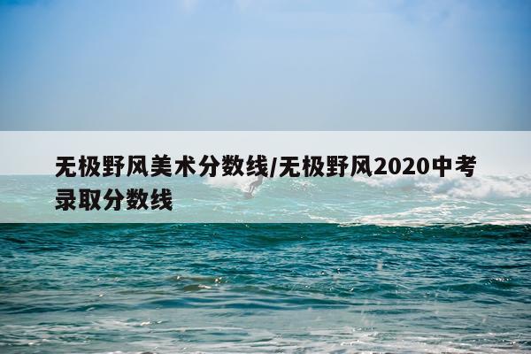 无极野风美术分数线/无极野风2020中考录取分数线
