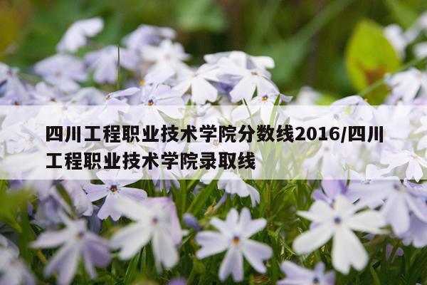 四川工程职业技术学院分数线2016/四川工程职业技术学院录取线
