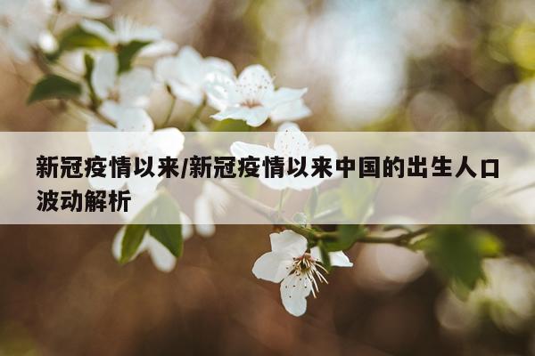 新冠疫情以来/新冠疫情以来中国的出生人口波动解析