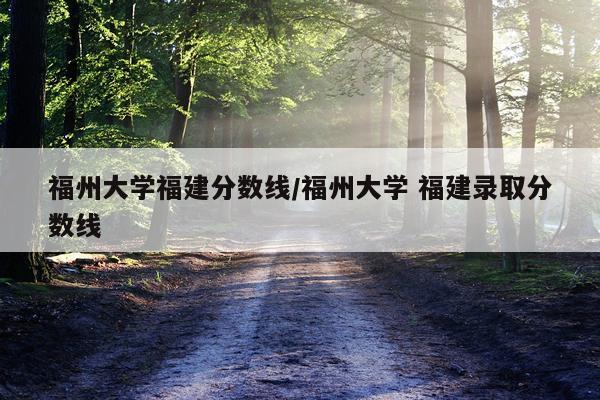 福州大学福建分数线/福州大学 福建录取分数线