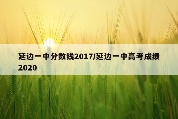 延边一中分数线2017/延边一中高考成绩2020