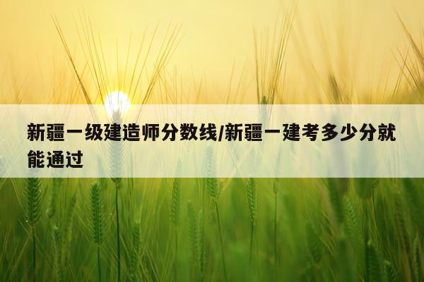 新疆一级建造师分数线/新疆一建考多少分就能通过